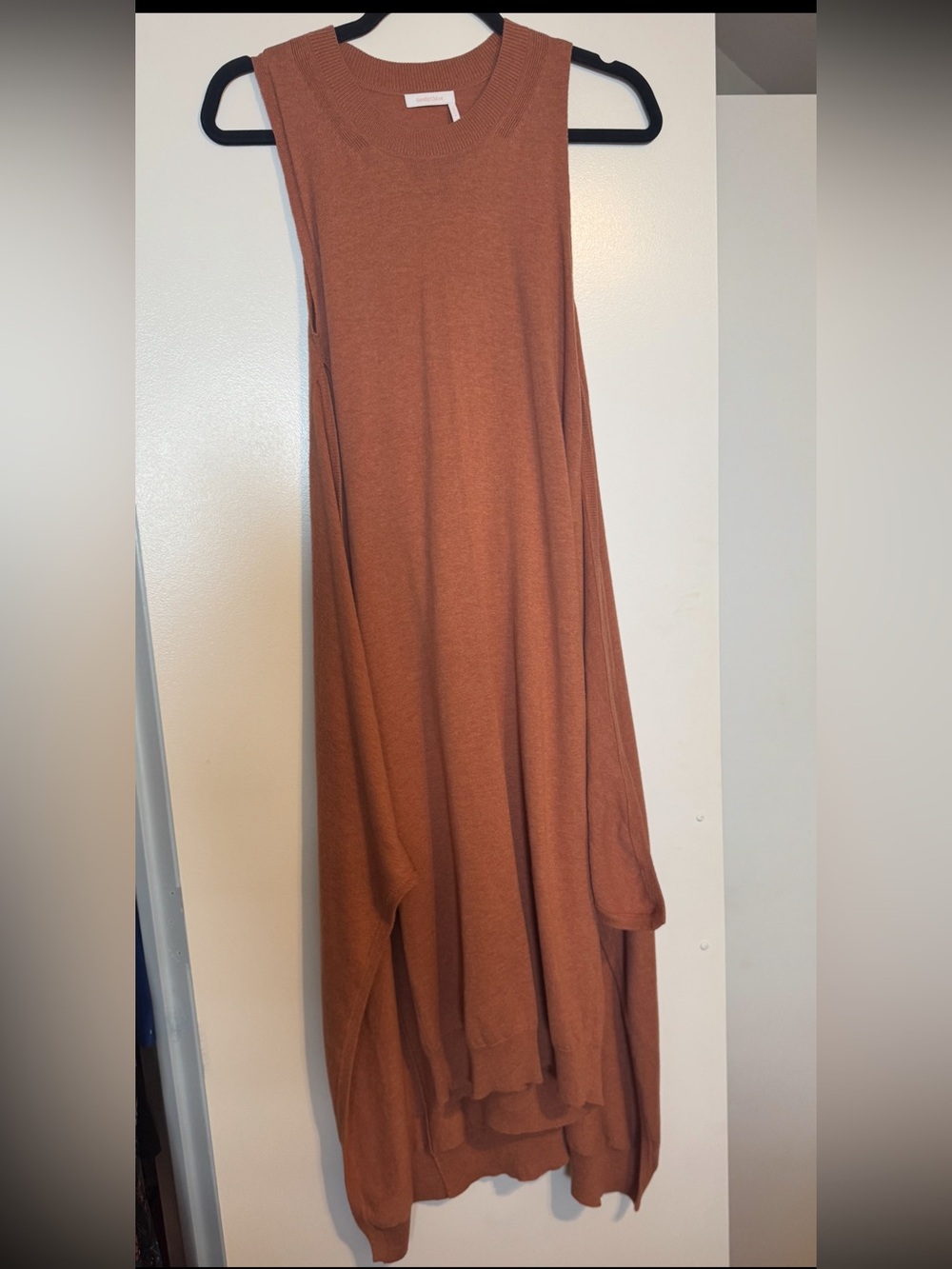 See by Chloe Knitted Dress with Knot Brown Maxi Dress Small